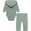 Little Me Simply Essential Solids Gender Neutral Bodysuit and Coordinating Pant Set, 3 Months to 12 Months(Chinois Green)