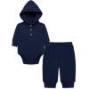 Little Me Simply Essential Solids Gender Neutral Bodysuit and Coordinating Pant Set, 3 Months to 12 Months(Medieval Blue)