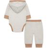 Little Me Simply Essential Solids Gender Neutral Bodysuit and Coordinating Pant Set, 3 Months to 12 Months(Oatmeal Heather/Praline)
