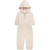 Little Me Simply Essential Solids Gender Neutral Bodysuit and Coordinating Pant Set, 3 Months to 12 Months(Oatmeal Heather/Smoke Gray)