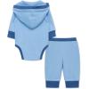 Little Me Simply Essential Solids Gender Neutral Bodysuit and Coordinating Pant Set, 3 Months to 12 Months(Placid Blue/Dutch Blue)