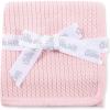 Little Me Baby Boys Blue Cable Knit Swaddling Receiving Blanket, 30 X 27 inches, 100% Cotton Baby Blankets(Pink Cable)