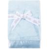 Little Me Blankets for Baby, Plush Swaddling Receiving Blanket, 30 x 27 Inches(Light Blue)