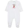 Little Me Clothes for Baby Boys’ and Girls’ Holiday Footies Rompers Sleepers, Newborn to 6 Months(White Merry Bear)