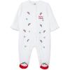 Little Me Clothes for Baby Boys’ and Girls’ Holiday Footies Rompers Sleepers, Newborn to 6 Months(White/Multicolor Candy Cane)