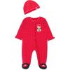 Little Me Clothes for Baby Boys’ and Girls’ Holiday Footies and Cap Set Romper Sleeper, Newborn to 18 Months(Christmas Bear)