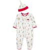 Little Me Clothes for Baby Boys’ and Girls’ Holiday Footies and Cap Set Romper Sleeper, Newborn to 18 Months(Christmas Pup)