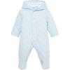 Little Me Clothes for Baby Boys’ and Girls’ Organic Cotton Quilted Velour Pram Snowsuit, NB to 9 Months(Blue)