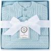 Little Me Clothes for Baby Sweater Gift Set Matching Sweater and Blanket, Baby Essentials, Baby Shower Gifts, 3 to 9 Months(Baby Blue)