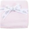 Little Me Knit Baby Blanket – 100% Soft Cotton, Snuggly and Breathable, Perfect as a Swaddle, Stroller Blanket or Nursery Decor for Boys and Girls, Pink Stripe, 30 x 40 Inches(Pink Stripe)