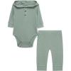 Little Me Simply Essential Solids Gender Neutral Bodysuit and Coordinating Pant Set, 3 Months to 12 Months(Chinois Green)