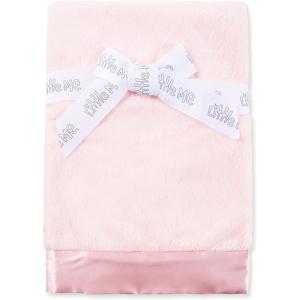 Little Me Blankets for Baby, Plush Swaddling Receiving Blanket, 30 x 27 Inches(Light Pink)