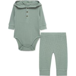 Little Me Simply Essential Solids Gender Neutral Bodysuit and Coordinating Pant Set, 3 Months to 12 Months(Chinois Green)
