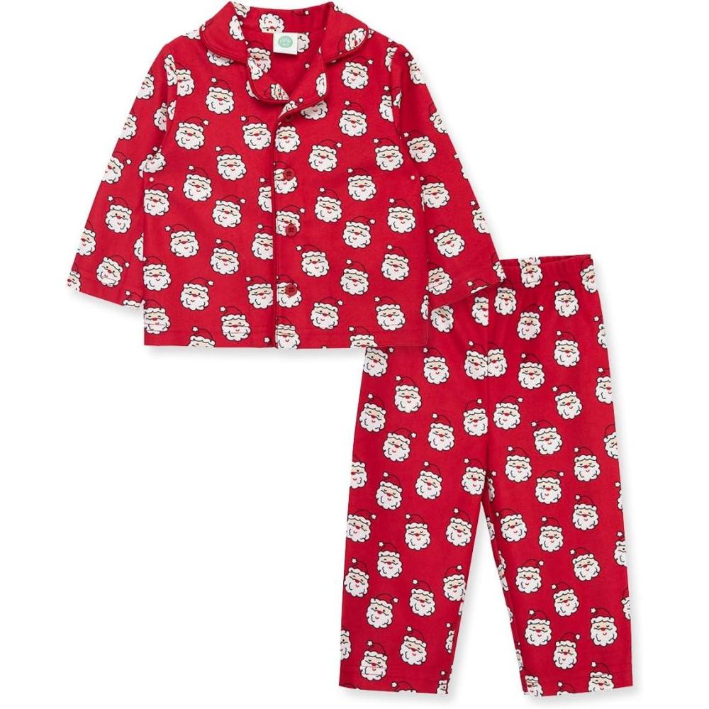 imageLittle Me Baby Boys and Girls Christmas Holiday Santa Print Pajamas 12M to 4TBoy Santa Coat Pj