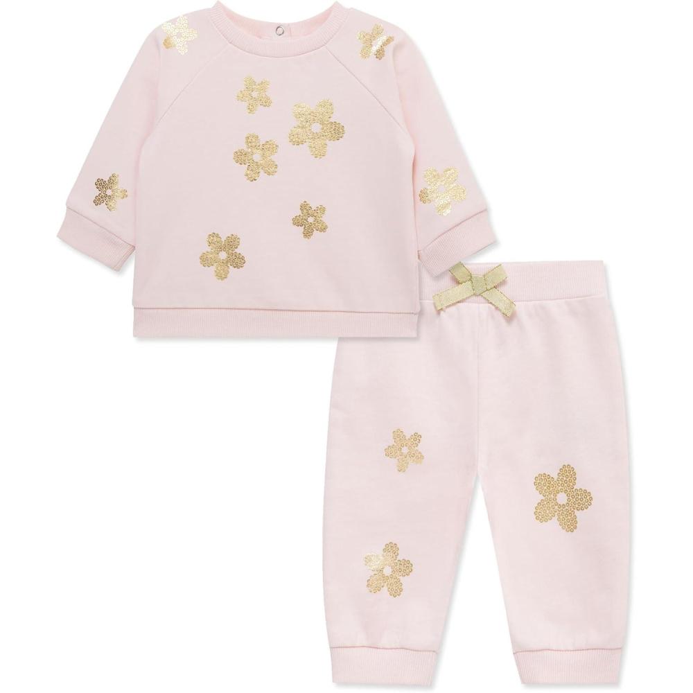 imageLittle Me Clothes for Baby Girls 100 Cotton Active Set Pull on Pants and Sweater 3 Months to 12 MonthsMarys Rose