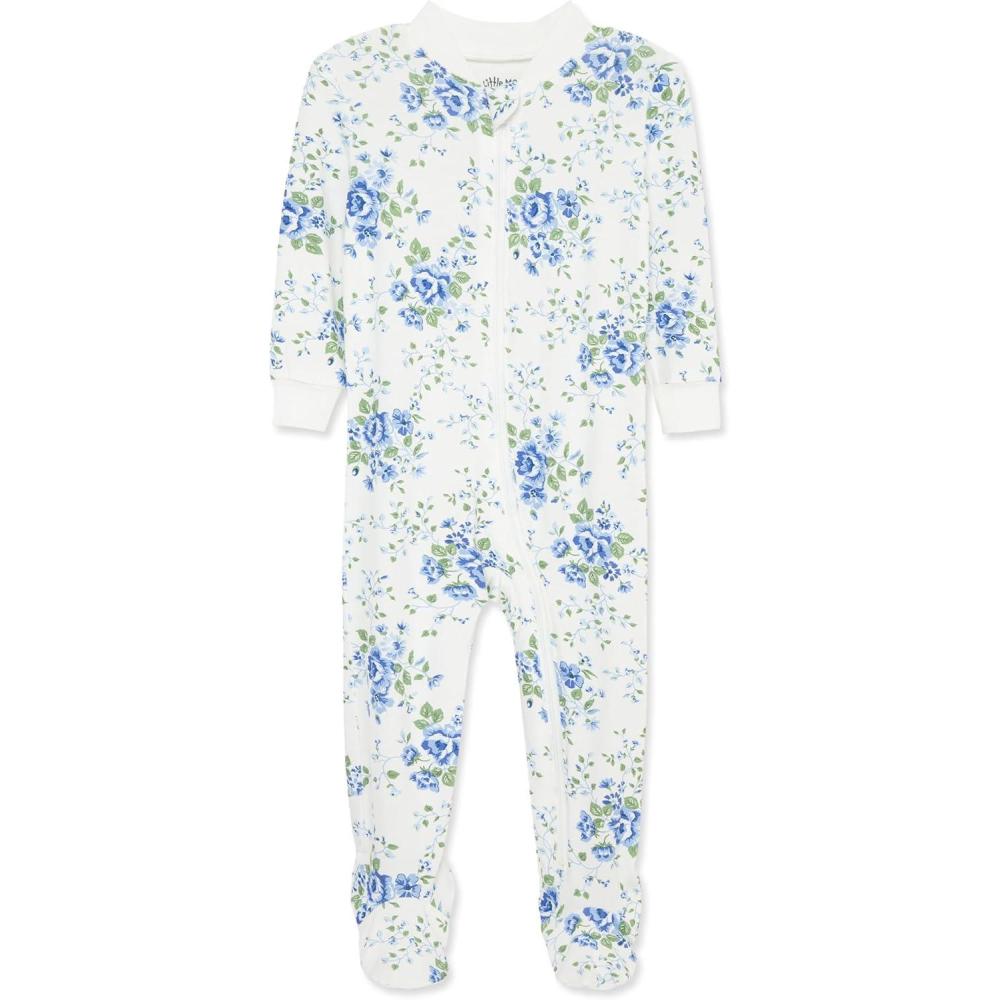 imageLittle Me Clothes for Baby Girls Zip Front Bodysuit Sleepwear 12 Months to 24 MonthsMarshmallow