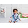 Little Me Baby Boys’ and Girls’ Christmas Holiday Santa Print Pajamas, 12M to 4T(Blue)