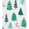 Little Me Baby Boys’ and Girls’ Christmas Holiday Santa Print Pajamas, 12M to 4T(Bright White/Jelly Bean Tree)