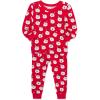 Little Me Baby Boys’ and Girls’ Christmas Holiday Santa Print Pajamas, 12M to 4T(Lipstick Red Santa)