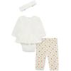 Little Me Baby Girls’ 3-Pc 100% Cotton, Bodysuit, Matching Headband and Pant Set, 3 Months to 24 Months(Multicolor Thankful)