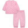 Little Me Clothes for Baby Girls’ 100% Cotton Active Set, Pull on Pants and Sweater, 3 Months to 12 Months(Blossom Pink)