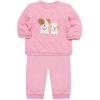 Little Me Clothes for Baby Girls’ 100% Cotton Active Set, Pull on Pants and Sweater, 3 Months to 12 Months(Blossom Pink)