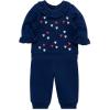 Little Me Clothes for Baby Girls’ 100% Cotton Active Set, Pull on Pants and Sweater, 3 Months to 12 Months(Blue Depths)