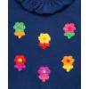 Little Me Clothes for Baby Girls’ 100% Cotton Active Set, Pull on Pants and Sweater, 3 Months to 12 Months(Blue Depths Flowers)