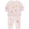 Little Me Clothes for Baby Girls’ 100% Cotton Active Set, Pull on Pants and Sweater, 3 Months to 12 Months(Marys’ Rose)