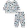Little Me Clothes for Baby Girls’ 100% Cotton Active Set, Pull on Pants and Sweater, 3 Months to 12 Months(Whisper White)