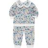 Little Me Clothes for Baby Girls’ 100% Cotton Active Set, Pull on Pants and Sweater, 3 Months to 12 Months(Whisper White)
