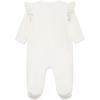 Little Me Clothes for Baby Girls’ 100% Cotton Scratch-Free Tag Footie Sleeper, Preemie to 9 Months(Flora White)
