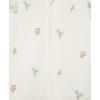 Little Me Clothes for Baby Girls’ 100% Cotton Scratch-Free Tag Footie Sleeper, Preemie to 9 Months(Flora White)