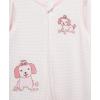 Little Me Clothes for Baby Girls’ 100% Cotton Scratch-Free Tag Footie Sleeper, Preemie to 9 Months(Pink Pups)