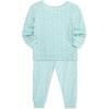 Little Me Clothes for Baby Girls’ 2-Pack Pajama Set, 2 Long Sleeve Tops and 2 Bottoms, 12 Months – 4Toddler(Aqua Glass/Eggshell Blue)
