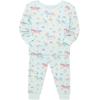 Little Me Clothes for Baby Girls’ 2-Pack Pajama Set, 2 Long Sleeve Tops and 2 Bottoms, 12 Months – 4Toddler(Aqua Glass/Eggshell Blue)