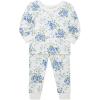 Little Me Clothes for Baby Girls’ 2-Pack Pajama Set, 2 Long Sleeve Tops and 2 Bottoms, 12 Months – 4Toddler(Marshmallow/Amparo Blue)