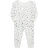 Little Me Clothes for Baby Girls’ 2-Pack Pajama Set, 2 Long Sleeve Tops and 2 Bottoms, 12 Months – 4Toddler(Marshmallow/Amparo Blue)