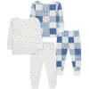 Little Me Clothes for Baby Girls’ 2-Pack Pajama Set, 2 Long Sleeve Tops and 2 Bottoms, 12 Months – 4Toddler(Multi/Whisper White)