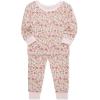 Little Me Clothes for Baby Girls’ 2-Pack Pajama Set, 2 Long Sleeve Tops and 2 Bottoms, 12 Months – 4Toddler(Whisper White/Mary’s Rose)