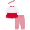 Little Me Clothes for Baby Girl’s 3-Pc Christmas Holiday Holly Headband, Tunic, and Coordinating Legging Set, 3 to 24 Months(Holiday Sparkle)