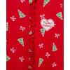 Little Me Clothes for Baby Girls’ Footie and Headband, Newborn – 9 Months(Xmas Red/Multicolor)