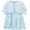 Little Me Clothes for Baby Girls’ Knit Dress and Cardigan Sets, 12 Months – 4 Toddler(Blue)