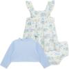Little Me Clothes for Baby Girls’ Knit Dress and Cardigan Sets, 12 Months – 4 Toddler(Marshmallow/Chambray Blue)
