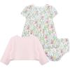 Little Me Clothes for Baby Girls’ Knit Dress and Cardigan Sets, 12 Months – 4 Toddler(Multi Bouquet)