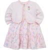 Little Me Clothes for Baby Girls’ Knit Dress and Cardigan Sets, 12 Months – 4 Toddler(Rose Pink)