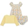 Little Me Clothes for Baby Girls’ Knit Dress and Cardigan Sets, 12 Months – 4 Toddler(Yellow)