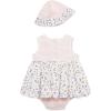 Little Me Clothes for Baby Girls’ Popover Bodysuit Dress and Hat Set, 3-12 Months(Peach Pearl/White)