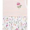 Little Me Clothes for Baby Girls’ Popover Bodysuit Dress and Hat Set, 3-12 Months(Peach Pearl/White)