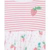 Little Me Clothes for Baby Girls’ Popover Bodysuit Dress and Hat Set, 3-12 Months(Pink Lemonade)
